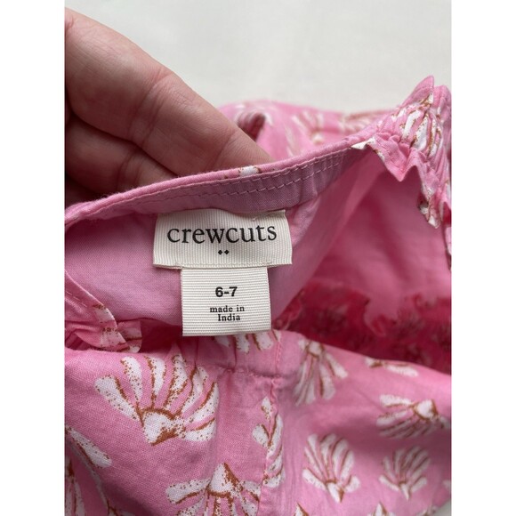 Crew Cuts Girls' tank top with ruffle straps Size 6-7 Pink J Crew Summer Girly - Picture 5 of 9